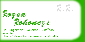 rozsa rohonczi business card